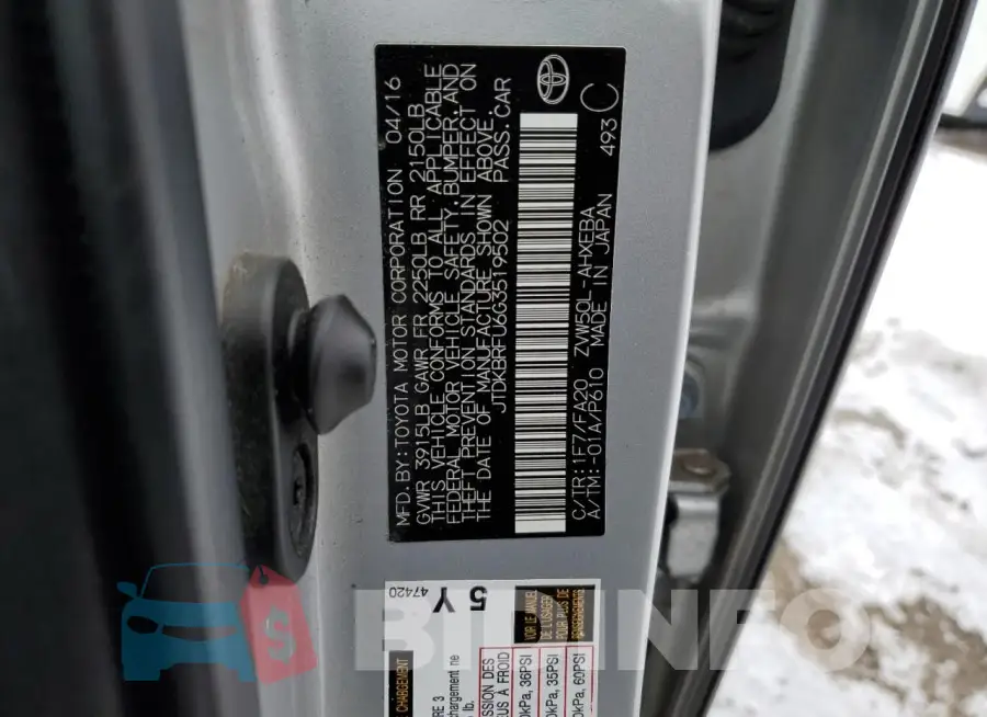 JTDKBRFU6G3519502 Photo# 12