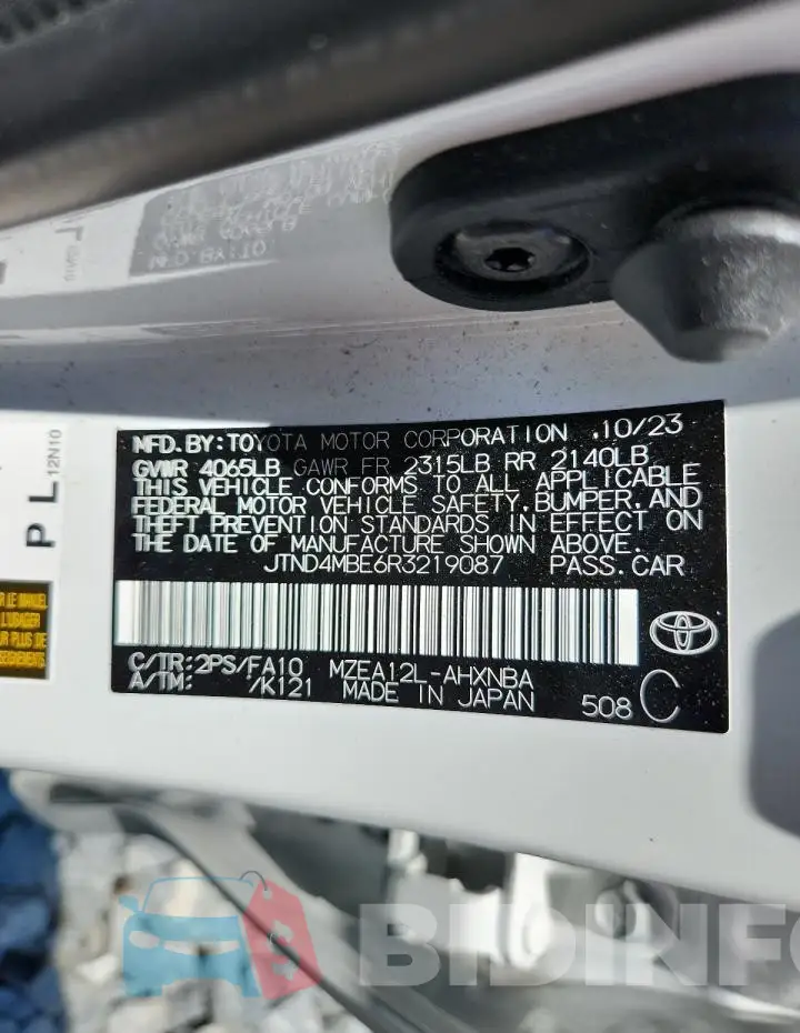 JTND4MBE6R3219087 Photo# 12