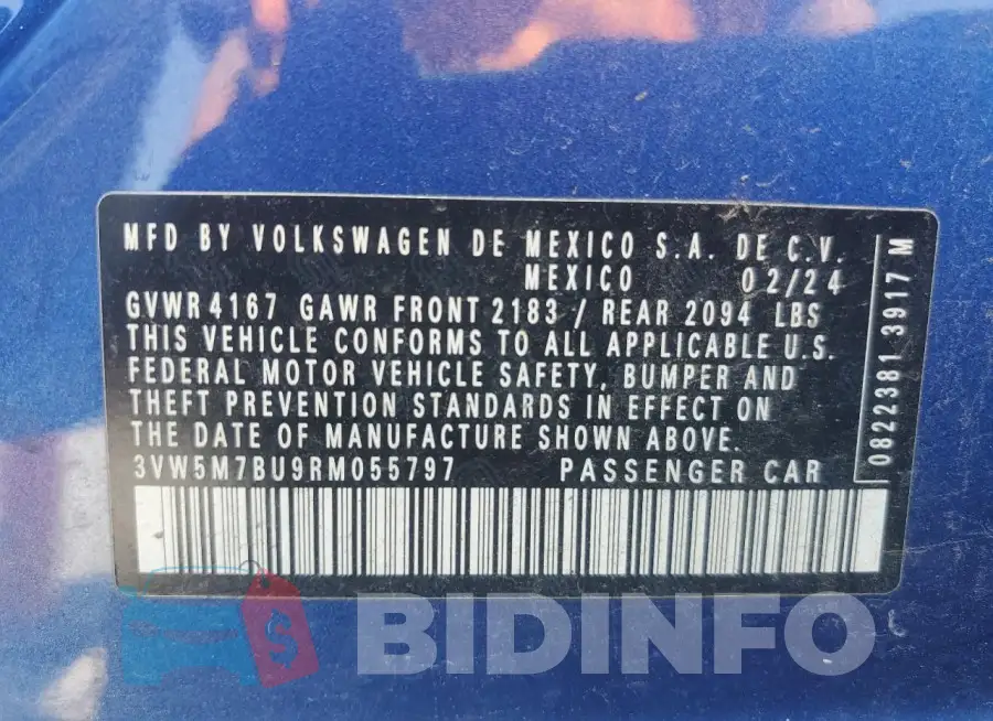 3VW5M7BU9RM055797 Photo# 13
