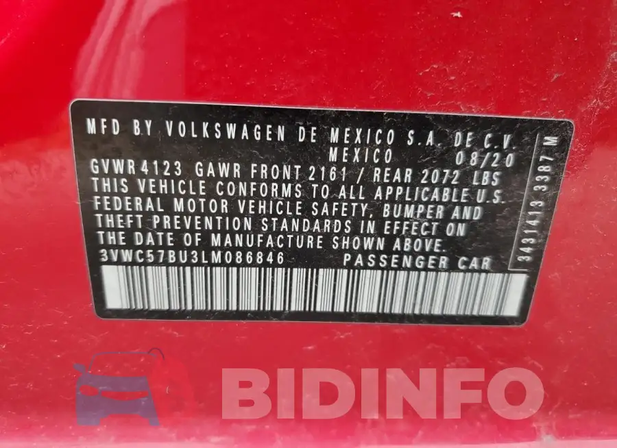 3VWC57BU3LM086846 Photo# 12