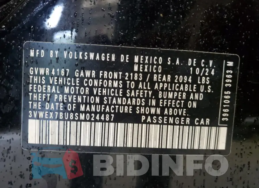 3VWEX7BU8SM024487 Photo# 12