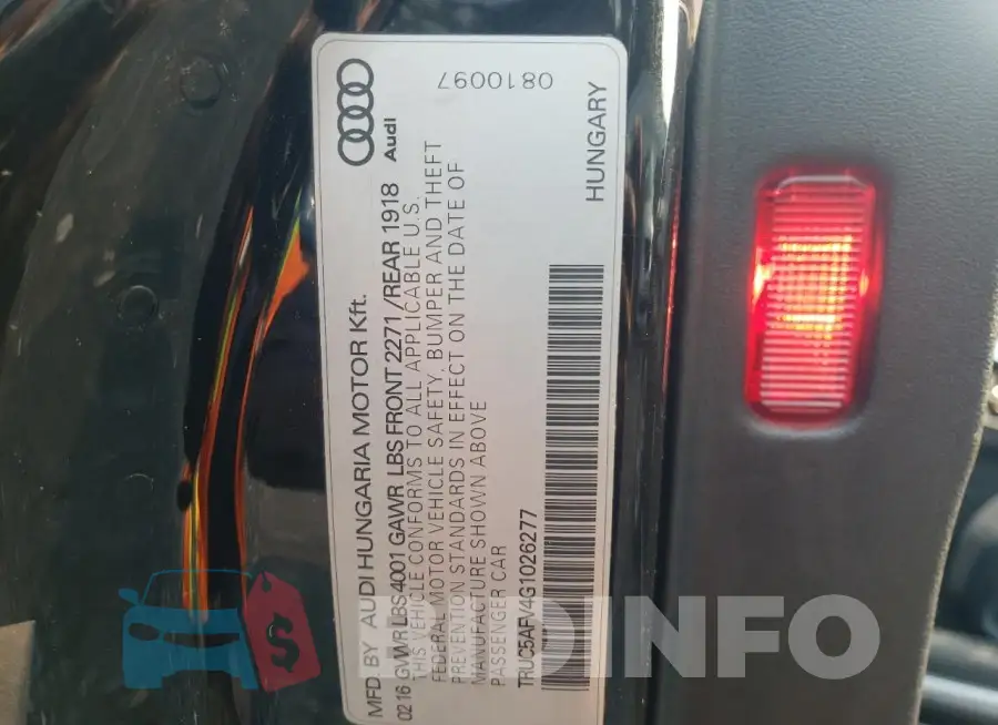 TRUC5AFV4G1026277 Photo# 12
