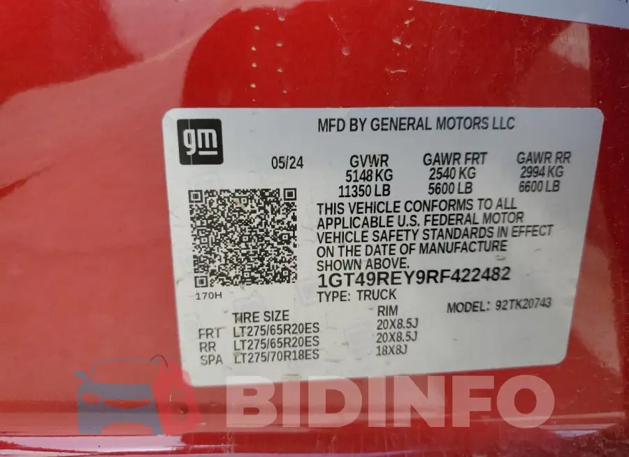 1GT49REY9RF422482 Photo# 12