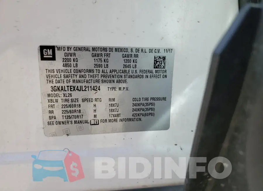 3GKALTEX4JL211424 Photo# 13