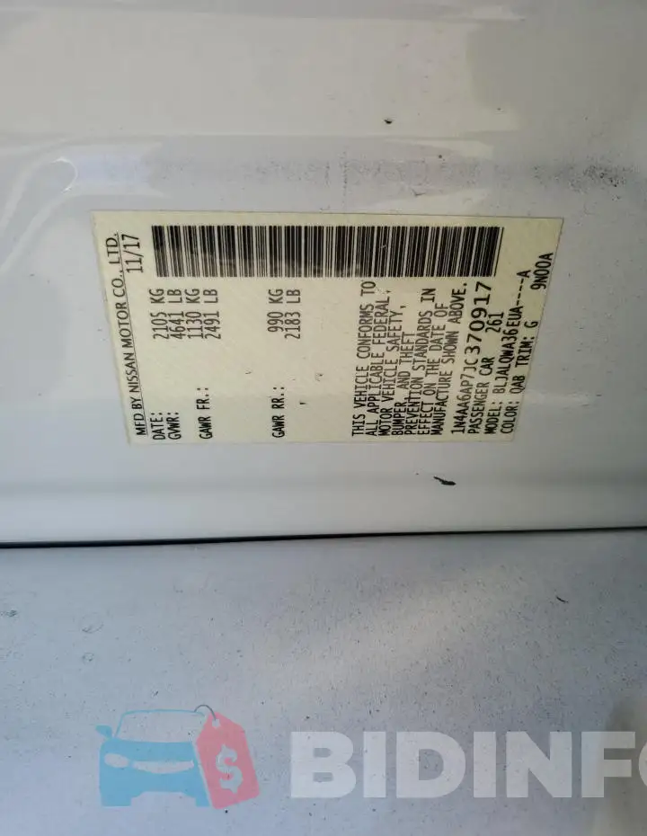 1N4AA6AP7JC370917 Photo# 13