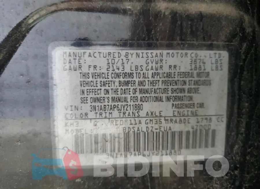3N1AB7AP6JY211880 Photo# 12