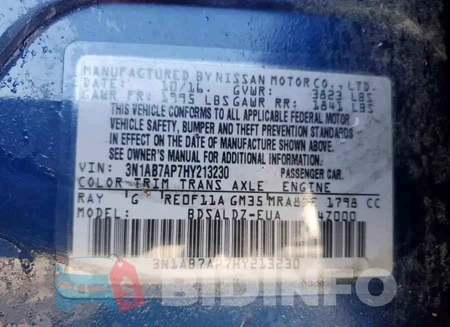 3N1AB7AP7HY213230 Photo# 12