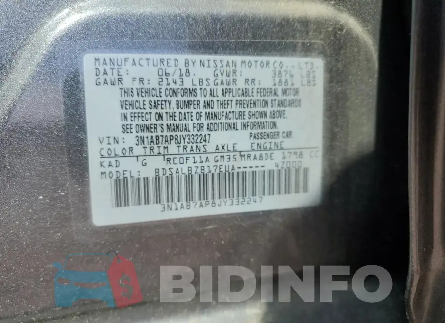 3N1AB7AP8JY332247 Photo# 12