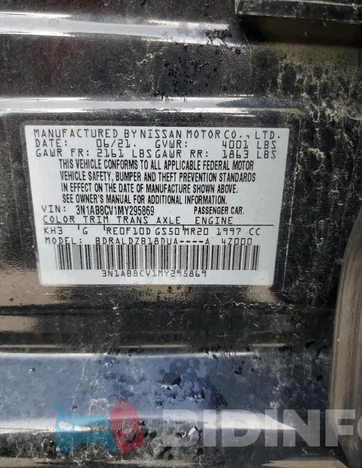 3N1AB8CV1MY295869 Photo# 13