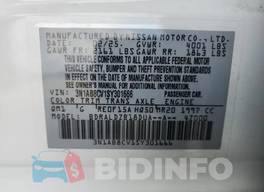 3N1AB8CV1SY301666 Photo# 13
