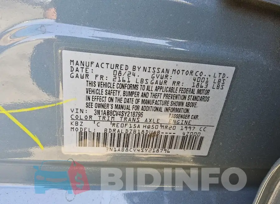 3N1AB8CV4SY218796 Photo# 12