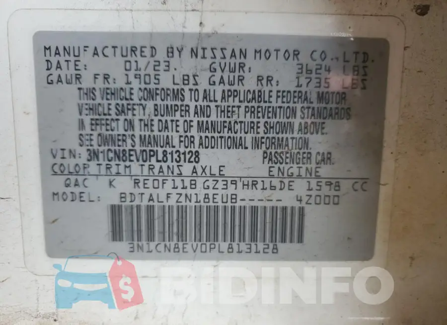 3N1CN8EV0PL813128 Photo# 12