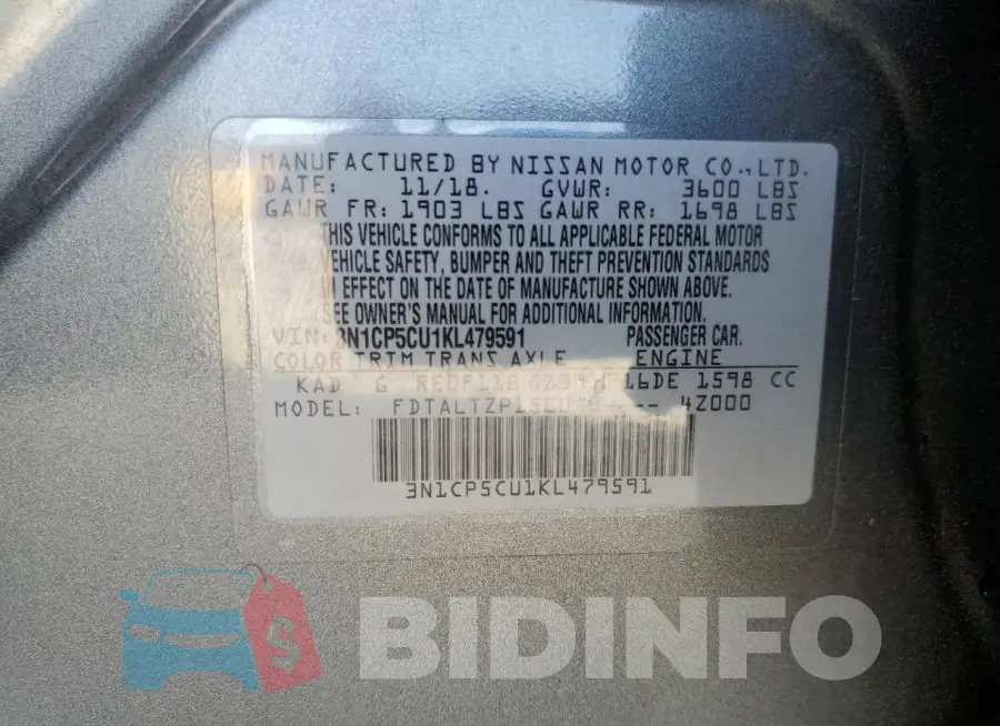 3N1CP5CU1KL479591 Photo# 14