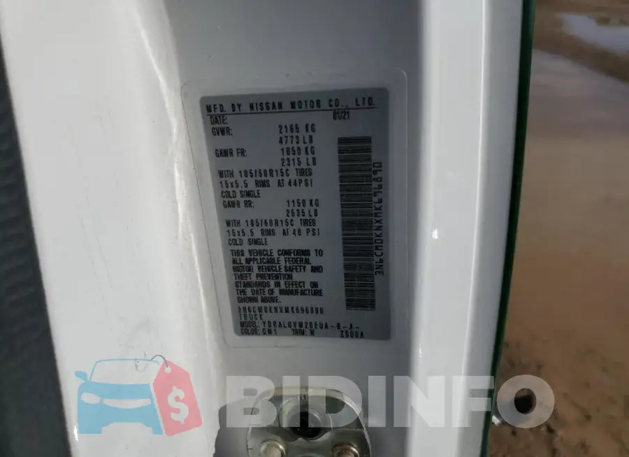 3N6CM0KNXMK696890 Photo# 14