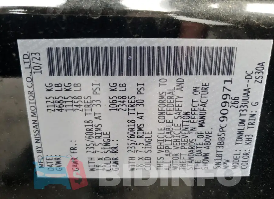5N1BT3BB5PC909971 Photo# 13