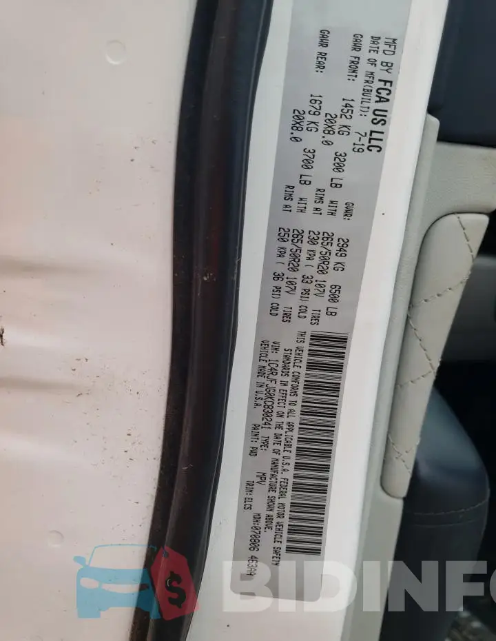 1C4RJFJG0KC830241 Photo# 13