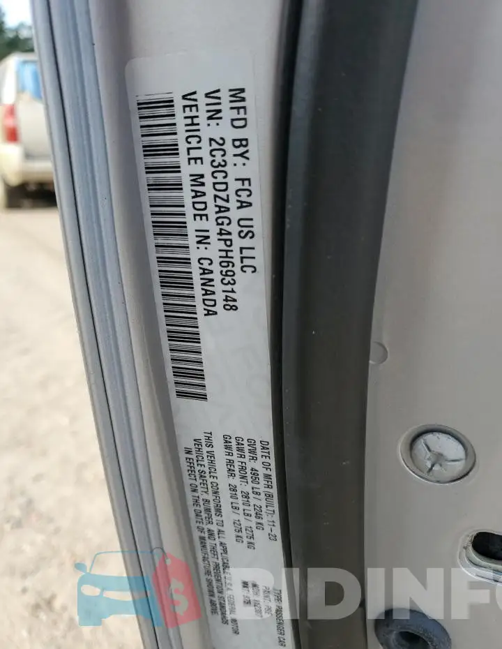 2C3CDZAG4PH693148 Photo# 12