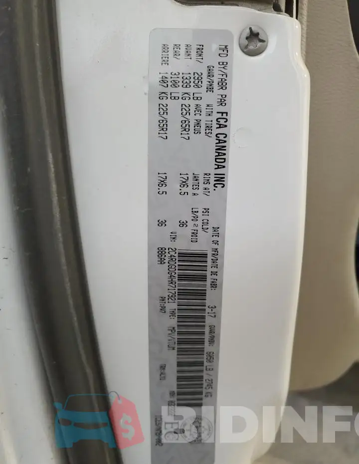 2C4RDGDG4HR717921 Photo# 13