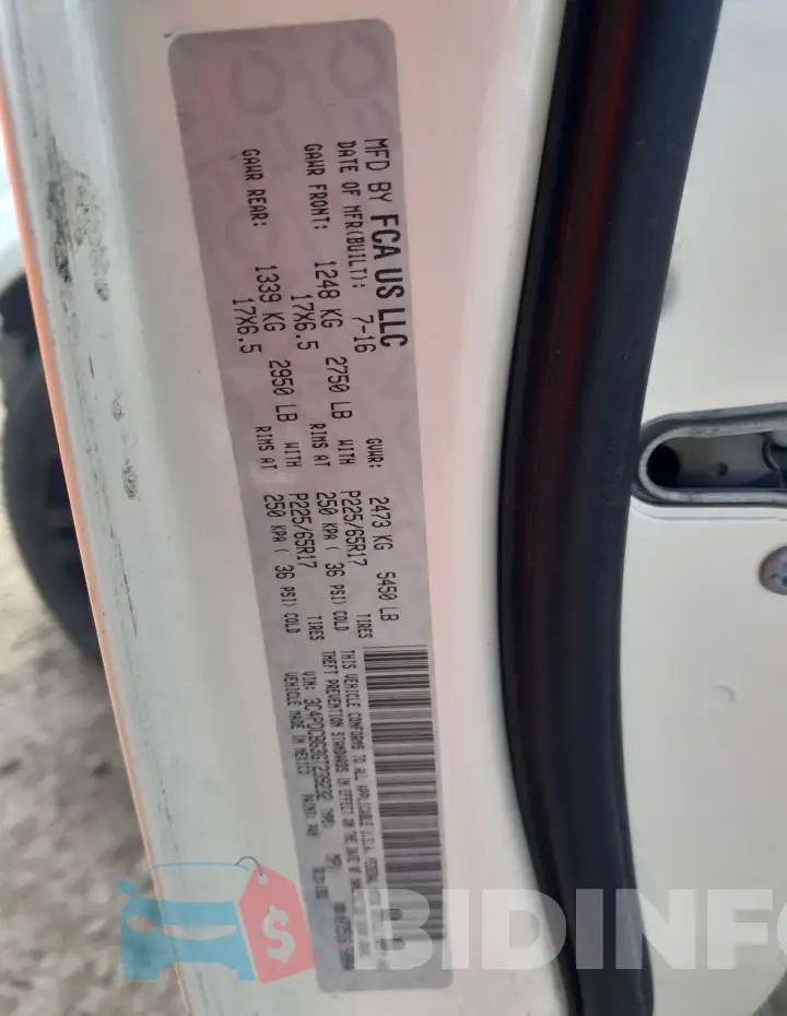 3C4PDCBG3GT239232 Photo# 13