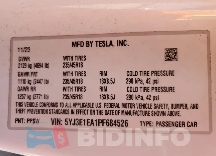 5YJ3E1EA1PF684526 Photo# 13