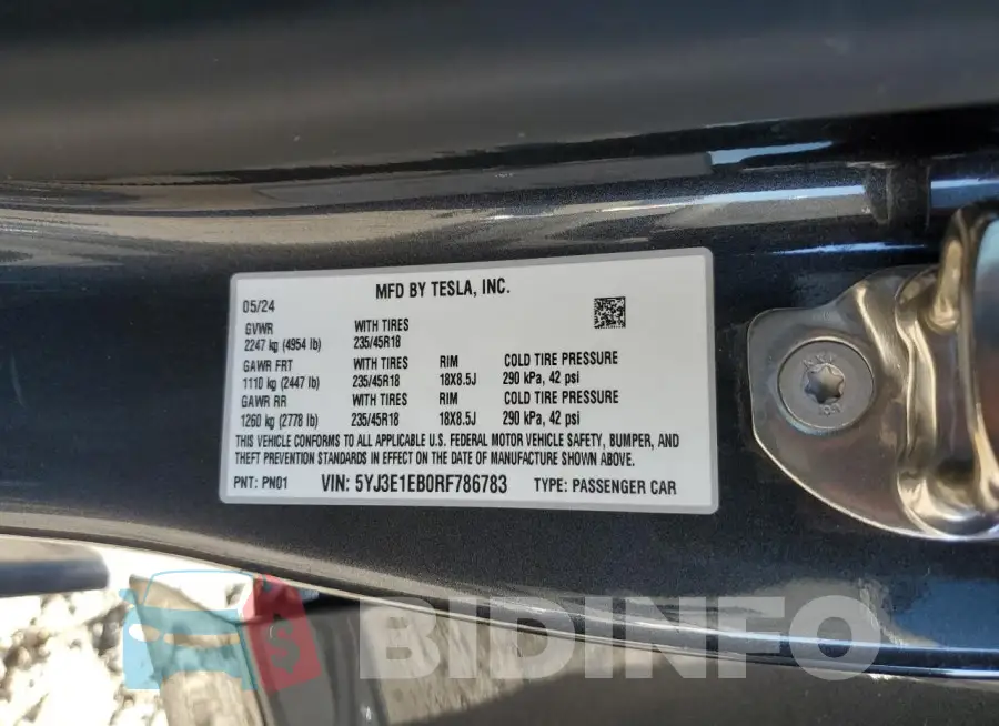 5YJ3E1EB0RF786783 Photo# 12