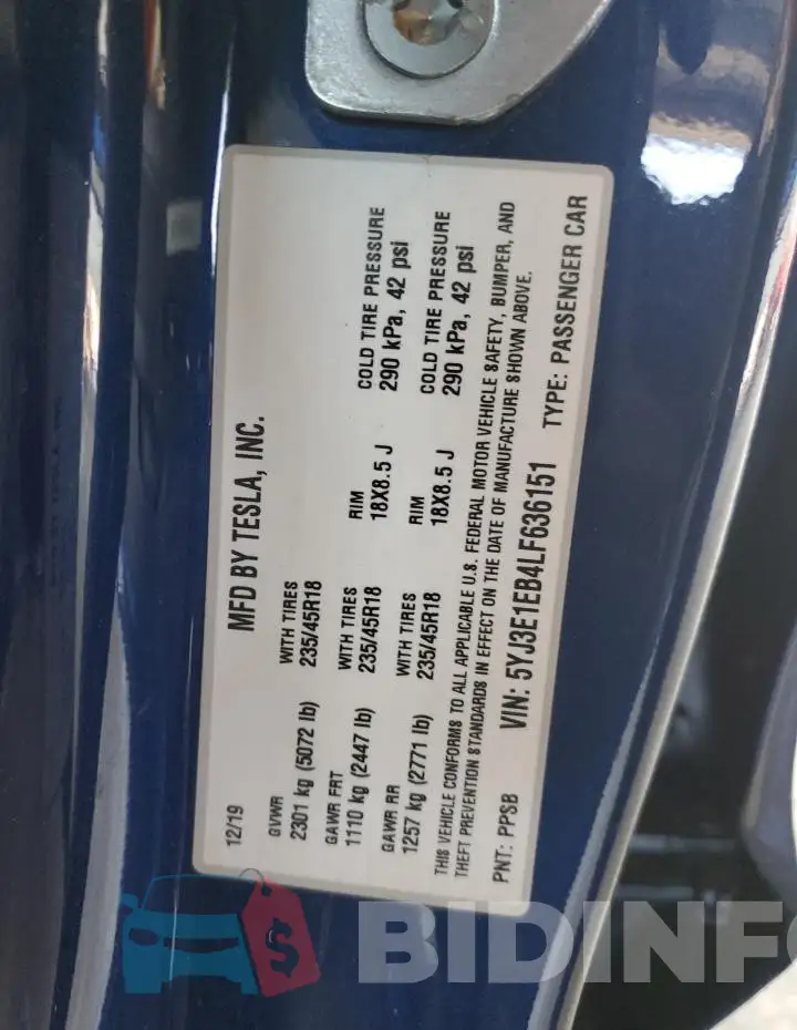 5YJ3E1EB4LF636151 Photo# 13