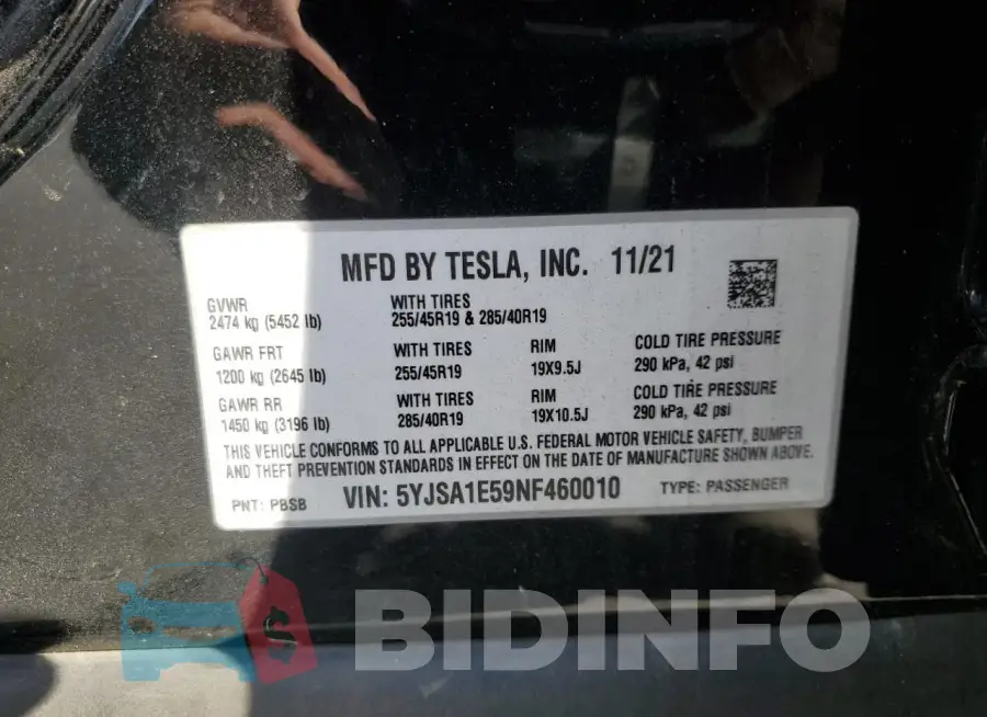 5YJSA1E59NF460010 Photo# 14