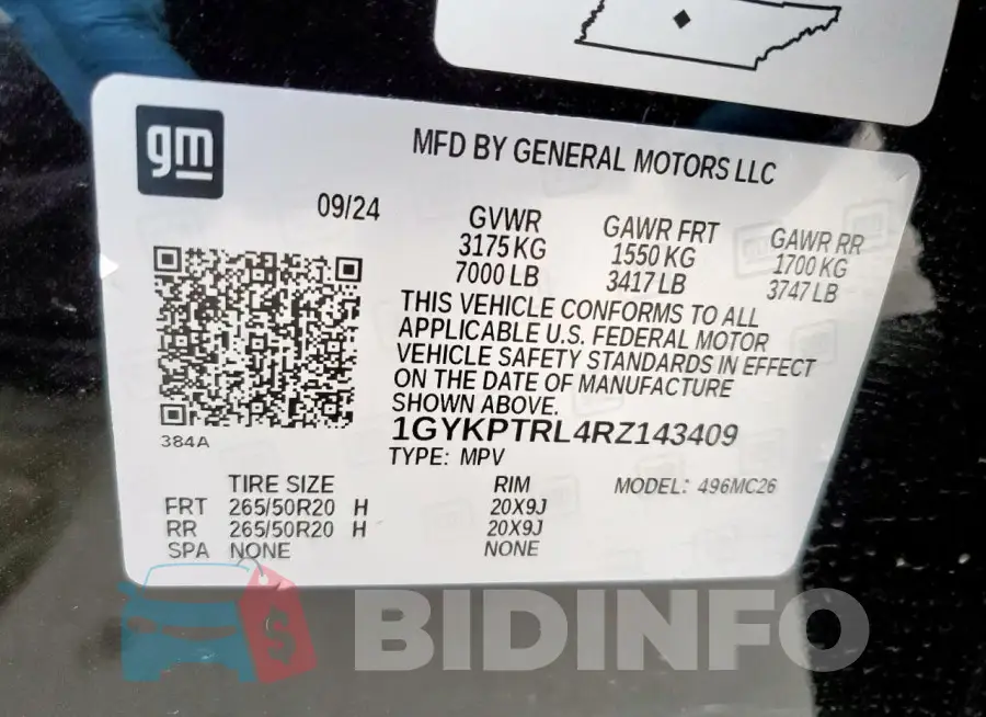 1GYKPTRL4RZ143409 Photo# 14