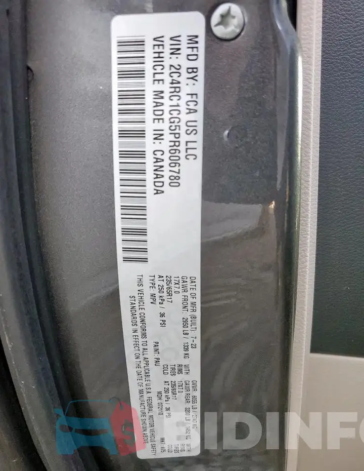 2C4RC1CG5PR606780 Photo# 13