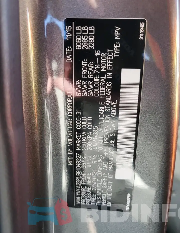YV4A22PL8G1048227 Photo# 12