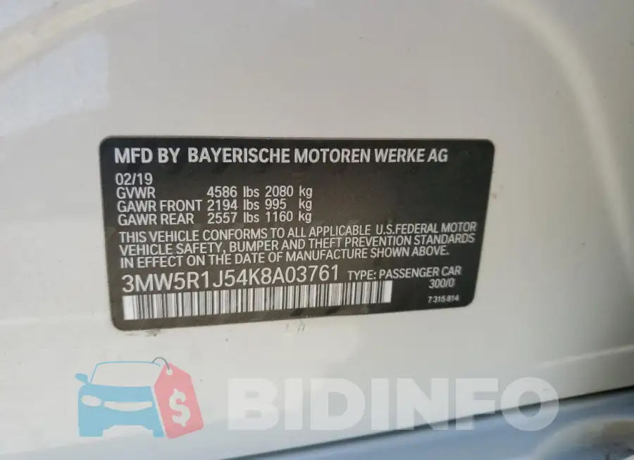 3MW5R1J54K8A03761 Photo# 12
