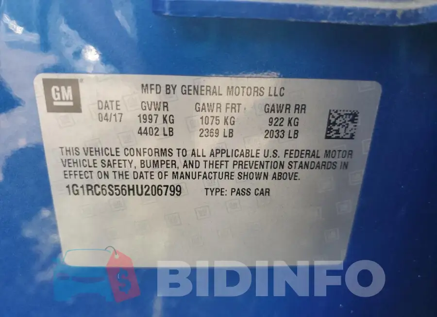 1G1RC6S56HU206799 Photo# 12