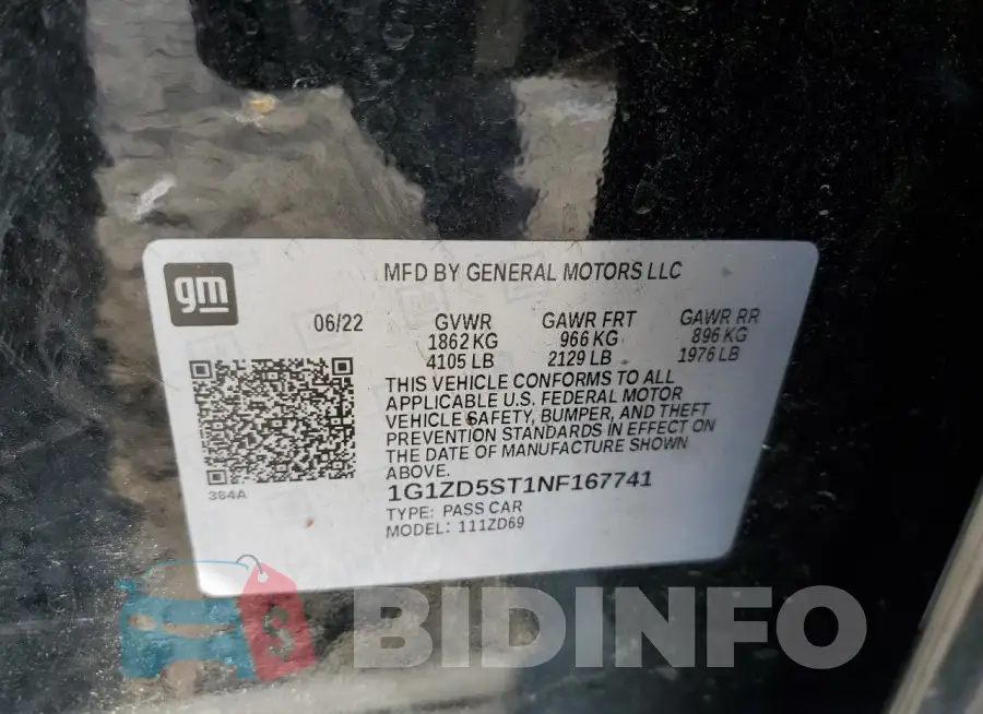 1G1ZD5ST1NF167741 Photo# 12