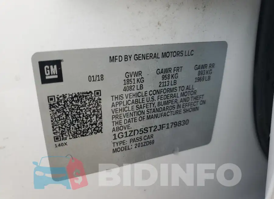 1G1ZD5ST2JF179830 Photo# 12