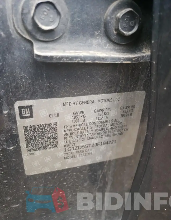1G1ZD5ST2JF184221 Photo# 13