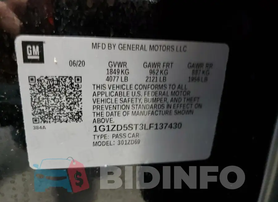 1G1ZD5ST3LF137430 Photo# 12