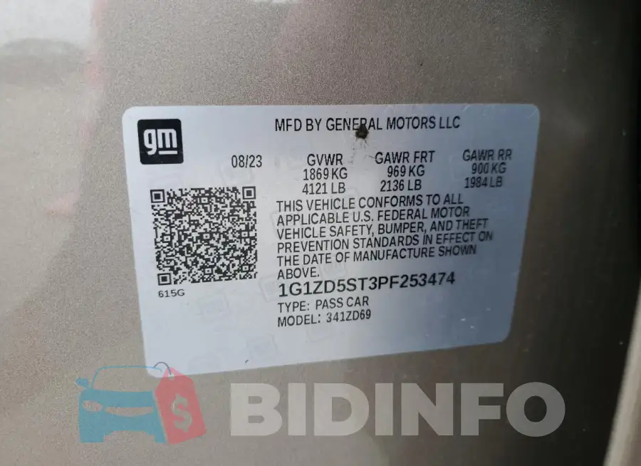 1G1ZD5ST3PF253474 Photo# 13