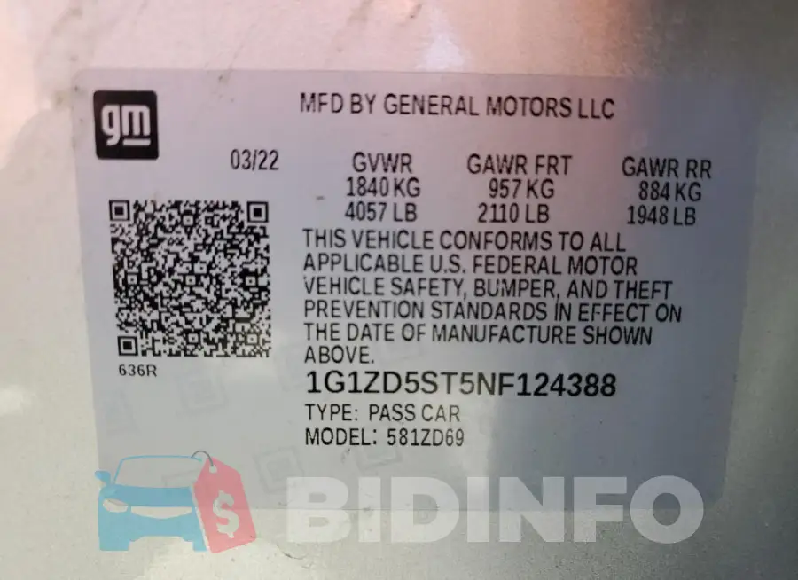 1G1ZD5ST5NF124388 Photo# 13
