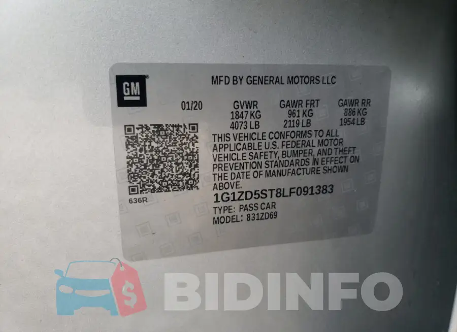 1G1ZD5ST8LF091383 Photo# 12