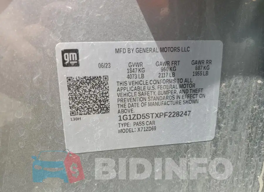 1G1ZD5STXPF228247 Photo# 13