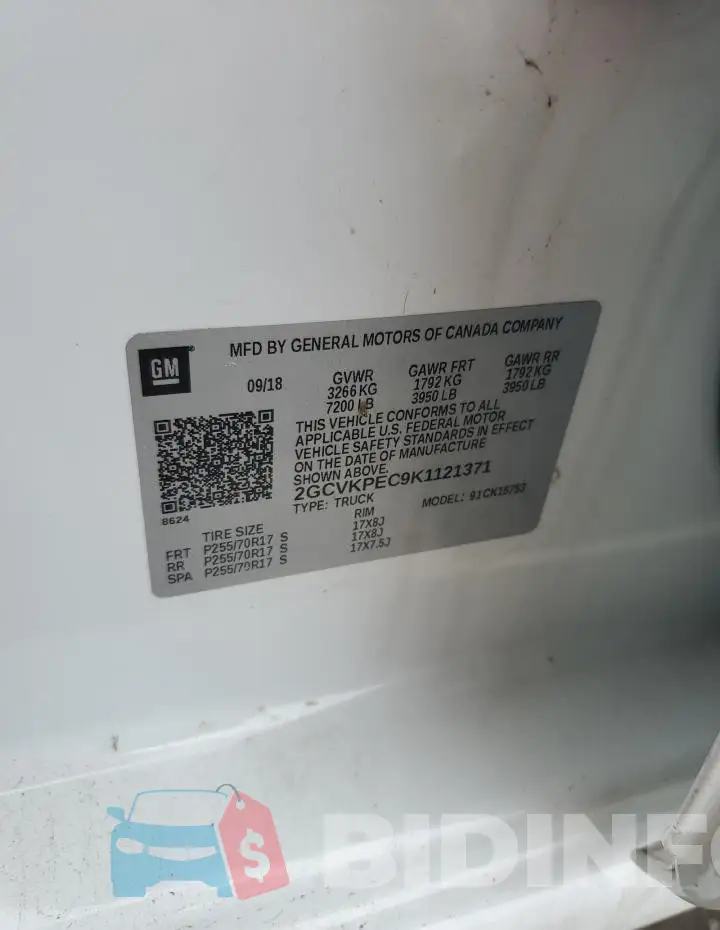 2GCVKPEC9K1121371 Photo# 12