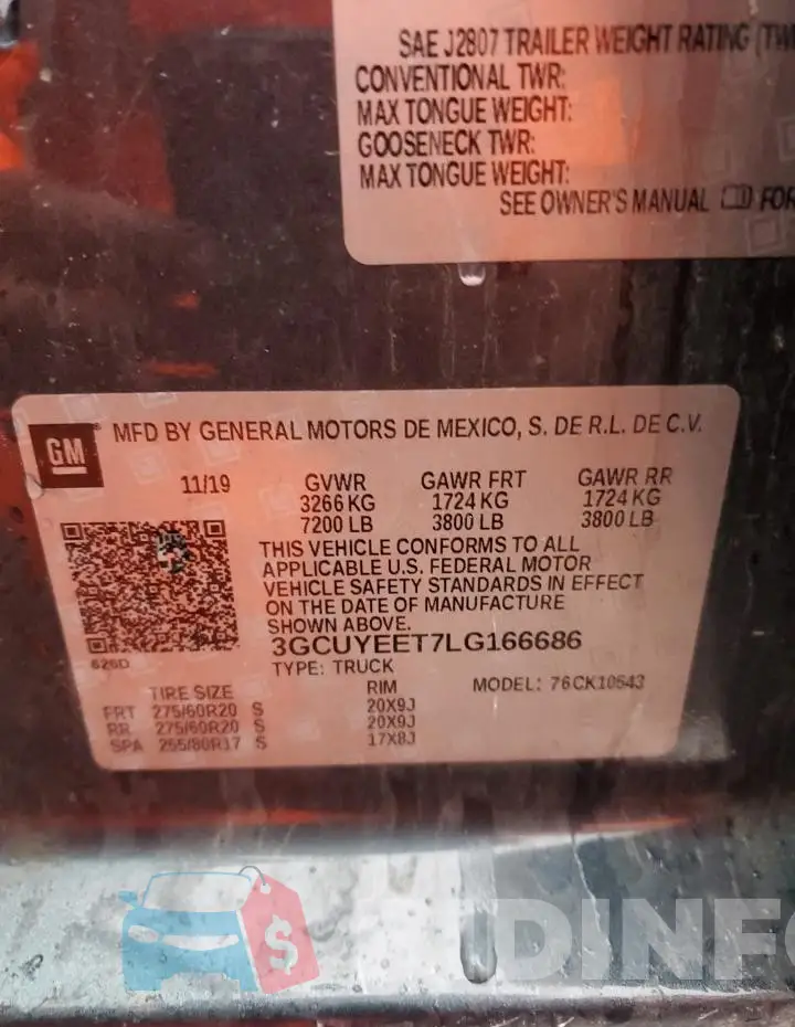3GCUYEET7LG166686 Photo# 12
