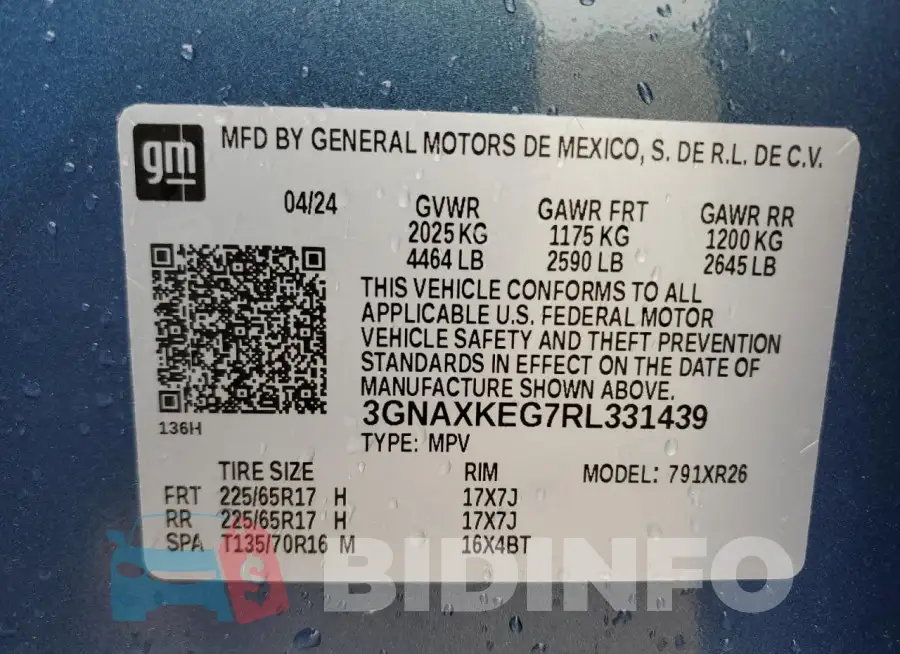 3GNAXKEG7RL331439 Photo# 13