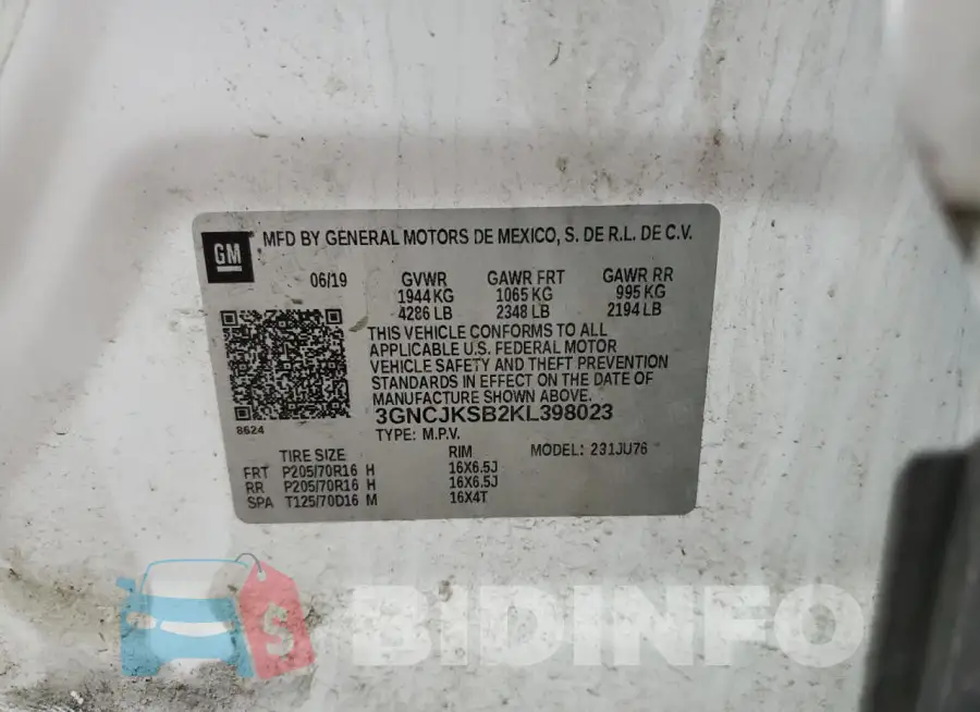3GNCJKSB2KL398023 Photo# 12