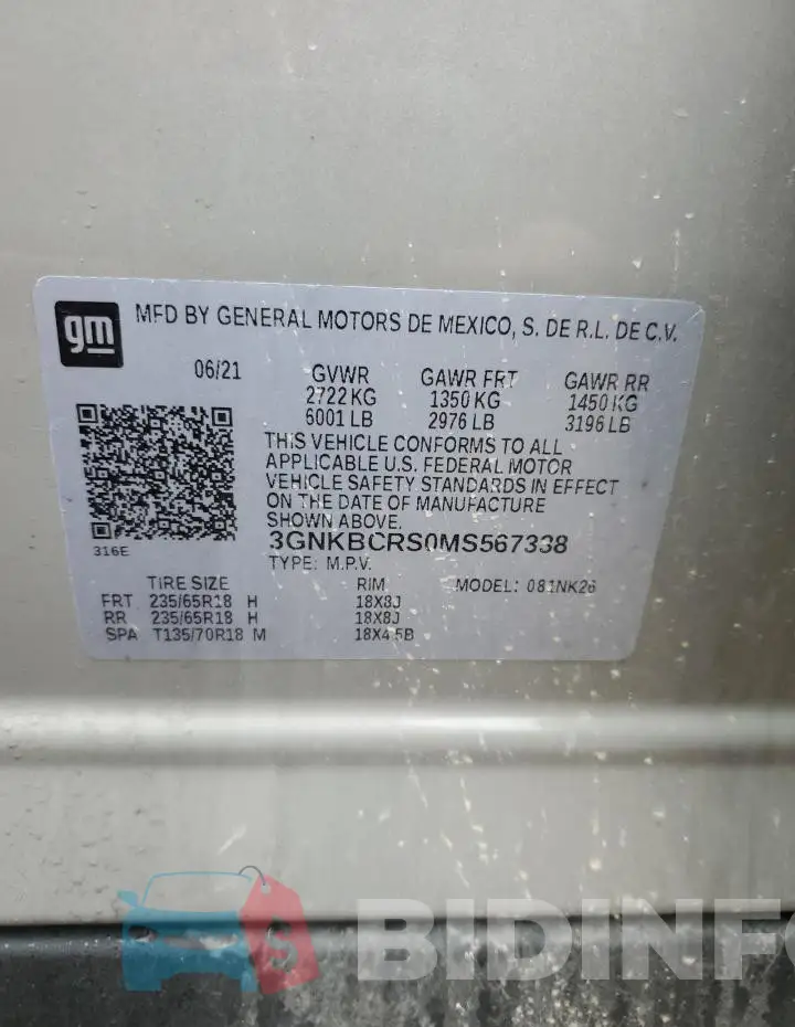 3GNKBCRS0MS567338 Photo# 13
