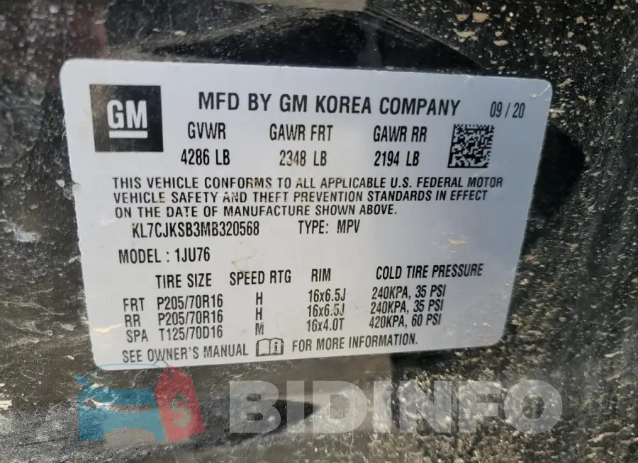 KL7CJKSB3MB320568 Photo# 14