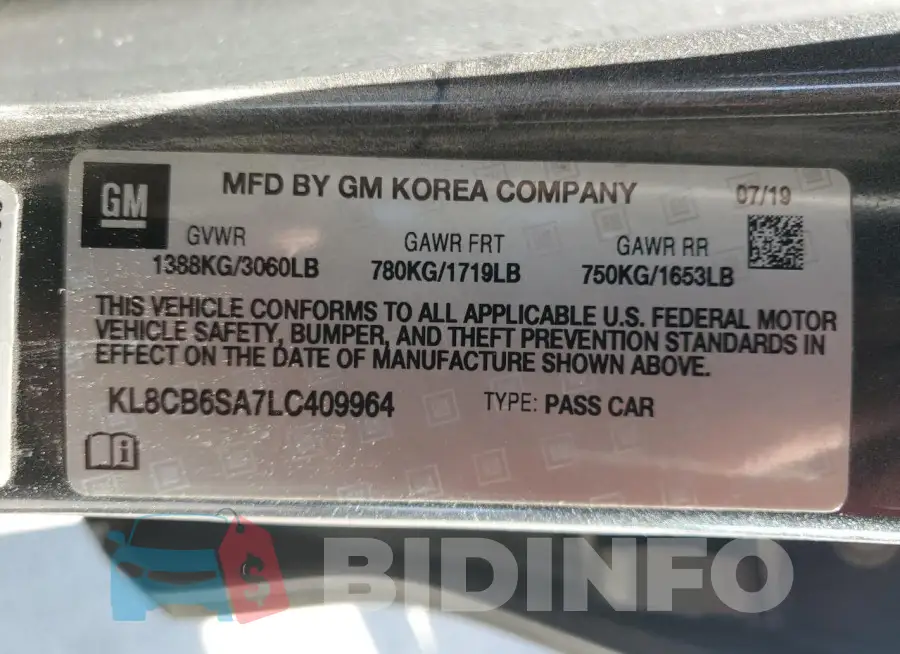 KL8CB6SA7LC409964 Photo# 12