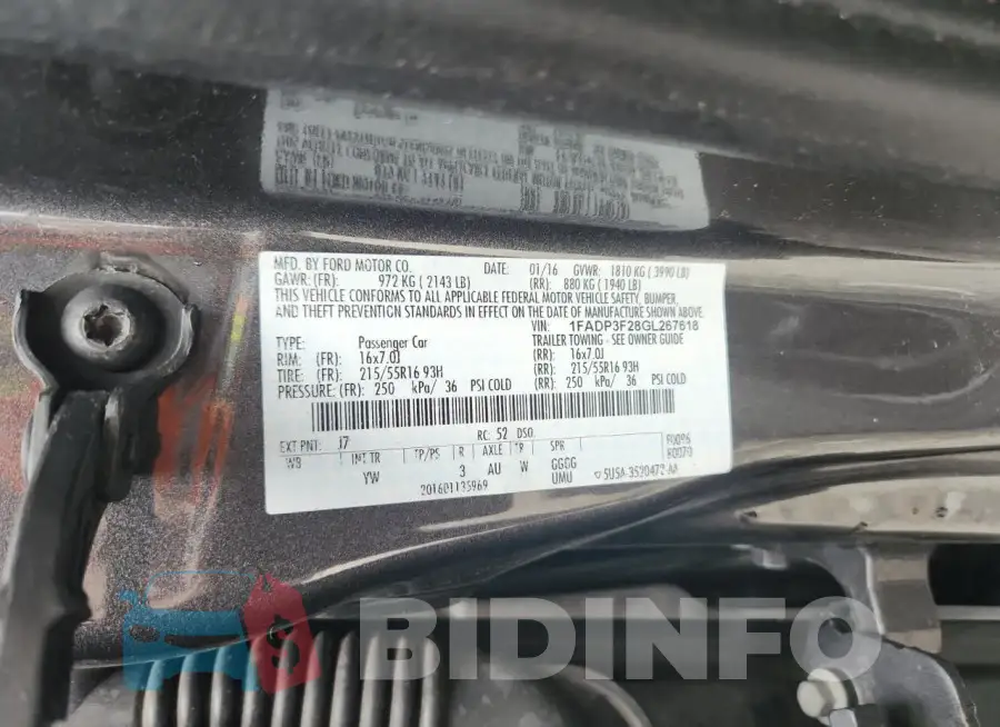 1FADP3F28GL267618 Photo# 12