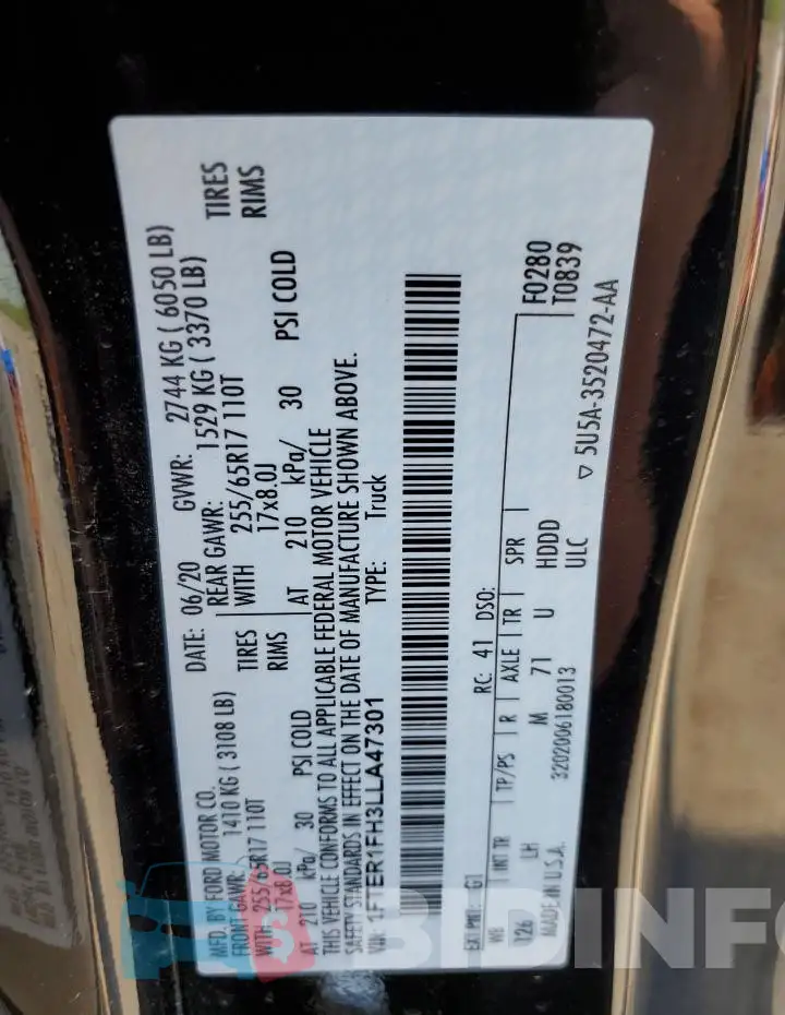 1FTER1FH3LLA47301 Photo# 13