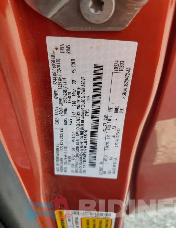 1FTER4FH7KLB18810 Photo# 12